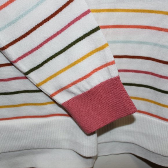 Lands' End Multi Colored Striped Knit Crew Neck Sweater - Size M - Worn Once - Picture 4 of 5